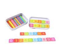 LRXIYODE Bastoncini Contacifre in Legno Colorati per Strumento Didattico di Aritmetica Gioco Educativo per Imparare Contare e Calcolare con Bastoni Resistenti e Sicuri