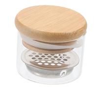 LRXIYODE Bicchiere Design Delicato per Lavaggio Pennelli Unghie in Acciaio Inox con Coperchio e Separatore per Manicure Fai-da-te a Casa