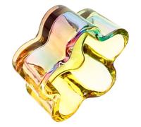 LRXIYODE Bicchiere in Vetro per Manicure Art, Pratico per Lavare Pennelli Unghie, Design Delicato e Funzionale per Uso Professionale e Casalingo