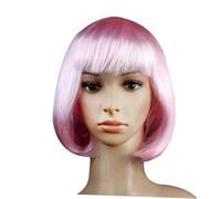 LRXIYODE bionda parrucche dritta corta con la frangia Short Bob Wig afro cosplay cosplay bianca bianca con frangia bob dritta D'oro