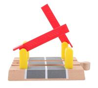 LRXIYODE Blocchi Stradali Ferroviari in Legno e Plastica Barriera Ringhiera, Giocattolo Educativo di Finzione per Scenari Fai da Te, Accessori per Trenini e Giochi di Trasporto