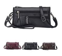 LRXIYODE Borsa Tracolla Donna Piccola in Pu Nera, Elegante e Classica a Forma di Busta, Utilizzabile come Pochette e Borsa da Festa per Eventi e Matrimoni