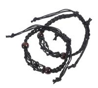 LRXIYODE Bracciale Gabbia di Cristallo Nero Regolabile 2 Pezzi