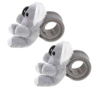 LRXIYODE Braccialetti Slap a Tema Animale Koala in Peluche Set 2 Pezzi Bomboniere per Feste di Compleanno Fascia Polso Morbida e Resistente Regalo Decorativo per Eventi