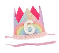LRXIYODE Cappellino Compleanno Con Arcobaleno Accessorio Per Feste Leggero e Comodo Per Foto e Ricordi Indimenticabili