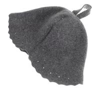 LRXIYODE Cappello da Sauna in Feltro di Lana Spessa con Smerlato Assorbente per Uomo e Donna Isolante Termico per Protezione Testa in Bagno Turco e Spa Colore Grigio