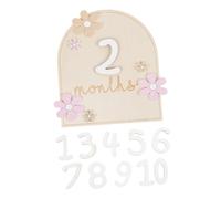LRXIYODE Cartelli in Legno per Tappe del Bebè Fiorellini, Segnaposti per Scatto Fotografico, Carte per Bambino Bambina