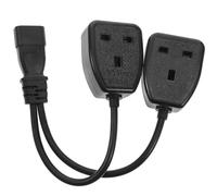 LRXIYODE Cavo Adattatore Splitter Alimentazione Maschio Doppia Spina Uk Nero Compatibile Ups Iec Power Cable