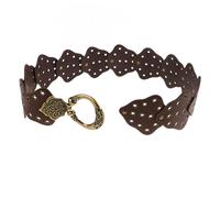 LRXIYODE Cintura Donna Vintage Boho Larga con Borchie e Foglie Stile Barocco Medievale per Jeans e Pantaloni Accessorio Moda Anni e Confortevole