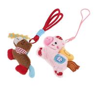 LRXIYODE Ciondolo per Telefono Piccolo Cavallo Peluche 2 Pezzi Cordino Portafortuna Resistente Adatto a Custodie Cellulari e Portachiavi Decorazione Graziosa per Accessori