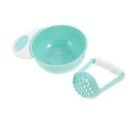 LRXIYODE Ciotola Alimenti per Manuale con Due Contenitori e Tritatutto per e Carne Utensile Versatile per Svezzamento e Preparazione Pappe