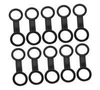 LRXIYODE Clip per Maschera Subacquea Supporto Leggero e Affidabile in Silicone Nero 10 Pezzi per Tubo Snorkel , Accessorio per Immersioni Subacquee e Avventure Sottomarine