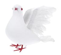 LRXIYODE Colombaccio Rotanti, Colombe Bianche Decorative in Schiuma e Plastico, Aspetto Vivido, Montaggio Facile per Matrimonio e Decorazioni Terrazzo Esterno