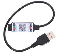 LRXIYODE Controller LED Rgb USB Alimentato App Intelligente per Striscia Luminosa a 5v, Multi-mode in Abs e Lega, per Decorazioni Interne e Bar