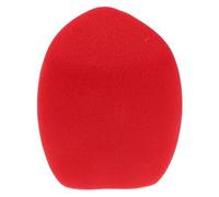LRXIYODE Copertura in Spugna per Microfono Antivento da Studio, Filtro Anti-pop Resistente al Vento, Parabrezza Portatile Rosso Triangolare per Registrazioni Vocali e Uso Esterno