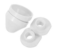 LRXIYODE Copribulloni per Wc a Parete 2 Pezzi in Plastica Bianca con Design Conico, Accessori per Bagno Universali per il Bagno, Copertura Facilmente Installabile senza Forare
