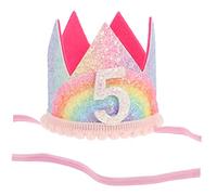 LRXIYODE Coroa Arcobaleno Per Fascia Compleanno Decorazioni Festa Compleanno Cappello Per Feste Per Accessorio Fotografico e Occasioni Speciali