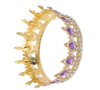 LRXIYODE Corona da Principessa Strass Grandi, Tiara da Sposa Leggera e Regolabile, Corona da Compleanno e Concorso per Donne, Accessorio Chioma Elegante per Feste e Matrimoni