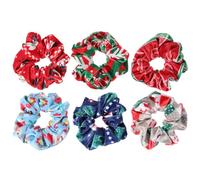 LRXIYODE Elastici per Chioma Natalizi in Velluto 6 Pezzi Anelli Elasticizzati per Chioma da Festa Accessori Decorativi per Eventi e Cerimonie Idee Regalo per Donna e Ragazza