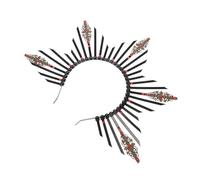 LRXIYODE Fascia Aureola Per Capelli Fascia Corona Copricapo Da Dea Realizzato in Plastica e Metallo Estremamente Pratico Buona Fattura Per Fidanzamenti Concorsi Di Bellezza e Feste