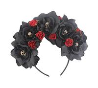 LRXIYODE Fascia Halloween con Fiori Artificiali Neri Accessorio Leggero e per Feste Cosplay e Ritratti di Gruppo