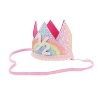 LRXIYODE Fascia Regale Per Numeri Per Compleanno Cappellino Compleanno e Decorativo Per Festività e Foto Memorabili