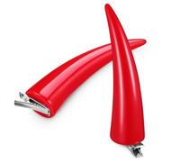 LRXIYODE Fermagli per Chioma a Corna Rosse da Demone, Clip Leggere in Plastica per Cosplay e Accessori Halloween, Set da 2 Pezzi per Feste e Spettacoli Teatrali