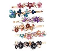 LRXIYODE Fermagli per Chioma da Donna Design Floreale Retrò in Rame 6 Pezzi Accessori per Chioma Struttura Stabile e Affidabile Colore Casuale Adatti a Molte Occasioni