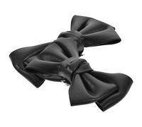 LRXIYODE Fermagli per Scarpe Fiocco in Pelle Neri 2 Pezzi Clip Decorativa per Scarpe da Donna Tacchi Accessori Eleganti per Feste e Foto di Strada