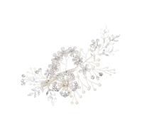 LRXIYODE Fermaglio per Capelli Sposa Argento Perle Artificiali Forcine per Capelli Strass da Sposa e Damigella d Onore Cristalli Delicati