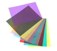 LRXIYODE Filtri di Luce Colorata in Pvc 10 Pezzi, Pellicole Fotografiche Trasparenti Leggere e Resistenti, per Effetti di Illuminazione e Correzione Colore, per Fotografia, Teatro e Studio