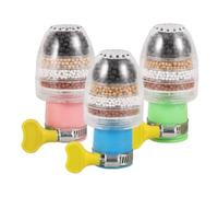 LRXIYODE Filtro Rubinetto Cucina 3 Pezzi Design Multistrato e Raccolta Acqua in Plastica, Quarzo e Carbone Attivo, per Cucina e Risparmio Idrico