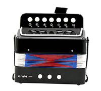 LRXIYODE Fisarmonica Educativa Per Bambini, Giocattolo a Fisarmonica Portatile in Miniatura Nero, Strumento Musicale Resistente e Facile Da Suonare Per Esercitazioni e Divertimento