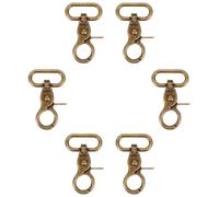 LRXIYODE Ganci a Scatto Girevoli Stile Semplice e Moderno in Lega di Zinco Set 6 Pezzi Design Grande Morsetto, Versatile e Decorativo per Accessori e Borse
