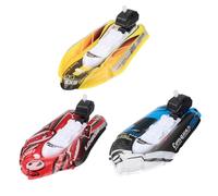 LRXIYODE Giocattolo da Bagno Gonfiabile 3 Pezzi per Ragazzo Ragazza, Mini Barche a Remi in Pvc Rosso, Giocattoli per Gioco Acqua Durante Bagnetto