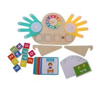 LRXIYODE Giocattolo Educativo Matematica in Legno Contatore Numerico Portatile per Apprendimento di Addizione Sottrazione Riconoscimento Colori e Calcolo con Dita per Scuola e Casa