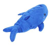 LRXIYODE Marionetta Balena Blu in Peluche 30 Cm, Giocattolo Animale per Raccontare Storie, Burattino Educativo a Mano e Adulti, delle Favole e Gioco di Ruolo Interattivo