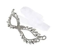 LRXIYODE Maschera Da Festa Strass Per Donne Maschera Mezza Faccia Elegante Per Halloween e Carnevale Accessorio Cosplay Resistente e Riutilizzabile Design Raffinato e Misterioso Per