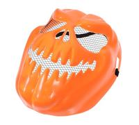 LRXIYODE Maschera di Halloween a Forma di Zucca in Plastica Pp Arancione, Divertente e Creativa, Foro per Respirare, Sicura per Feste e Festival Musicali