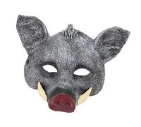 LRXIYODE Maschera Wild Boar Grigia in PU Resistente per Halloween e Cosplay Design Animale Spaventoso per Feste e Mascherate