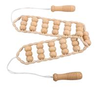 LRXIYODE Massaggiatore la Schiena in Legno Rullo Manuale, Bastone per Massaggio Trigger Point, Strumento Terapeutico per Gambe e Collo, Impugnatura Ergonomica per Uso Domestico