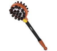 LRXIYODE Massaggiatore Manuale per Schiena e Collo in Legno con Doppia Testa Bastone Stimolante Portatile per Auto-trattamento e Sollievo Muscolare Design Durevole e Facile da Usare