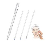 LRXIYODE Matita Sopracciglia Portatile Penna Marcatura Precisa per e Microblading con Ricariche Bianco Penna per Mappatura e Definizione