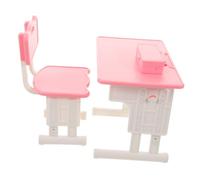 LRXIYODE Mobili Scolastici in Miniatura Per Casa Delle Bambole Includente Scrivania Studio Accessori Per Case Delle Bambole Oggetti Gioco Ruolo Per Ragazzo Progettati Per Piccole Aree Gioco