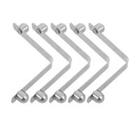 LRXIYODE Morsetto di Bloccaggio per Bastoncini da Arrampicata in Acciaio Inox 5 Pezzi, Fibbia a Molla Regolabile per Bastone da Passeggio, Accessori per Stampelle Perno di