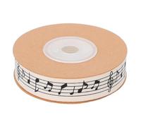 LRXIYODE Nastro in Cotone 10m Motivi Musicali Stampati, Utilizzabile per Confezioni Regalo e Progetti Artigianali