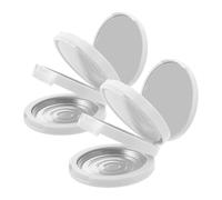 LRXIYODE Palette per Trucco Ricaricabile 2 Pezzi, Contenitore Vuoto per Fard e Ombretti con Specchio e Spugna, Custodia Portatile per Make Up da Viaggio e Uso Quotidiano