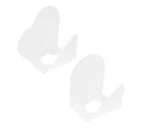 LRXIYODE Palette Per Unghie Acriliche Art Trasparenti Set Da 2 Pezzi Cuore e Forma Allungata Palette Di Trucco Professionali Per Mescolare Fondotinta e Primer Adatte a Pelli Sensibili e Uso Manuale