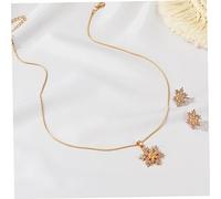 LRXIYODE Parure Collana e Orecchini con Snowflake Leggero Cerimonia per Sposa e Cristallo Eleganti