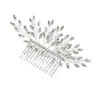 LRXIYODE Pettine Lavorazione Eccellente per Ferro Chioma da Sposa con Cristalli Argento Elegante e Raffinato, Accessorio per Matrimoni e Cosplay